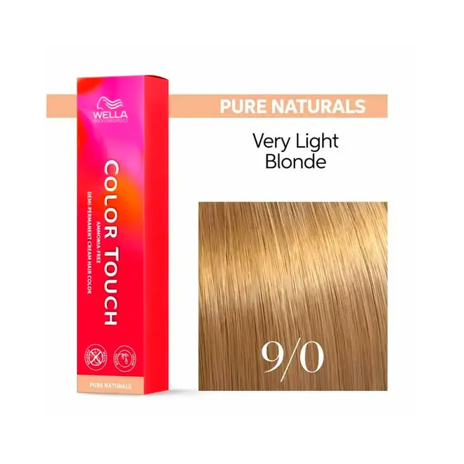 Tonalizante Wella Professionals Color Touch 9/0 Louro Ultra Claro Pure Naturals 60G