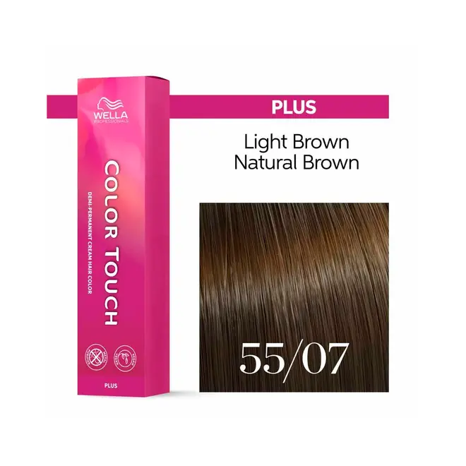 Tonalizante Wella Professionals Color Touch 55/07 Castanho Claro Intenso Natural Marrom Plus 60G