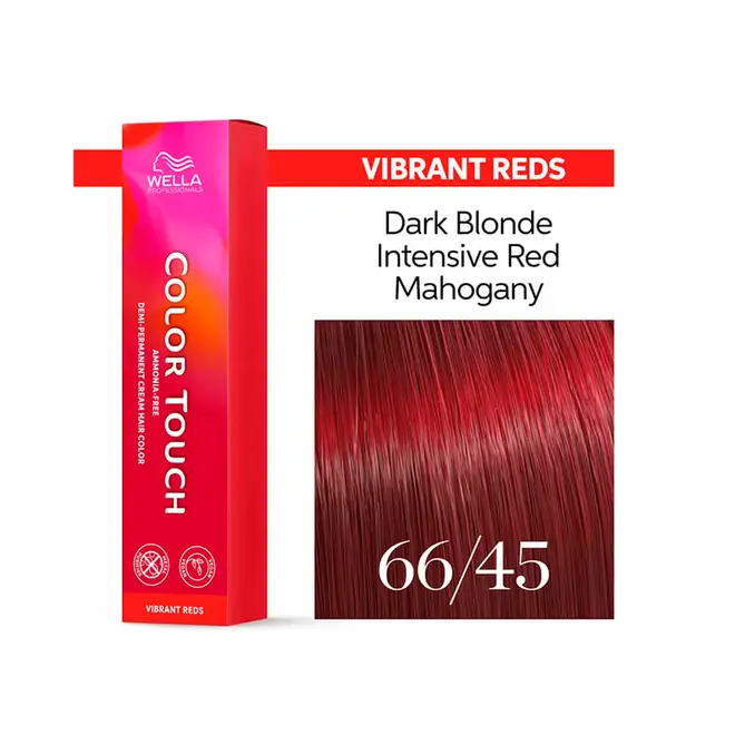 Tonalizante Wella Professionals Color Touch 66/45 Louro Escuro Intenso Vermelho Acaju Vibrant Reds 60G