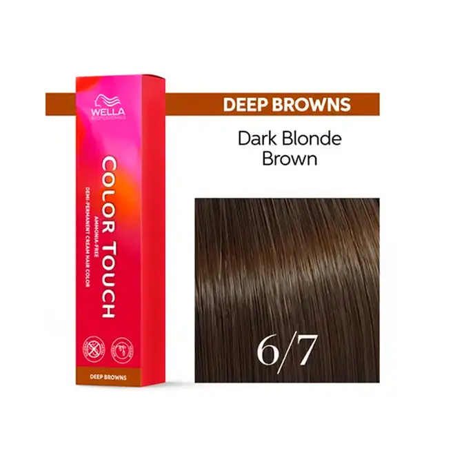 Tonalizante Wella Professionals Color Touch 6/7 Louro Escuro Marrom Deep Browns 60G