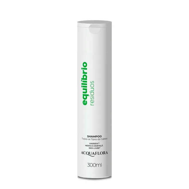Shampoo Acquaflora Equilíbrio Resíduos Menta Hortelã 300ml