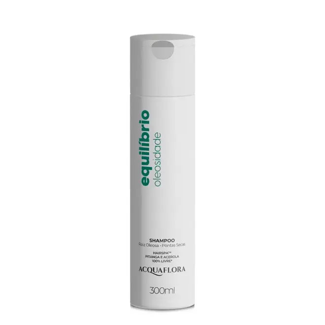 Shampoo Acquaflora Equilíbrio Oleosidade Raiz Oleosa Pontas Secas 300ml