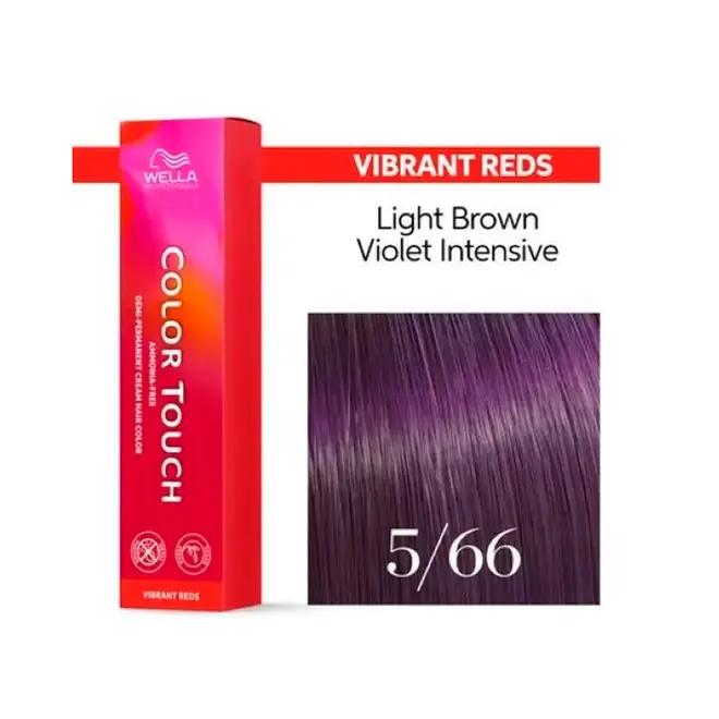 Tonalizante Wella Professionals Color Touch 5/66 Castanho Claro Violeta Intenso Vibrant Reds 60G