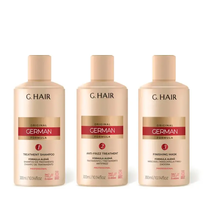 Kit Escova Progressiva G.Hair Tratamento Alemã 250ml