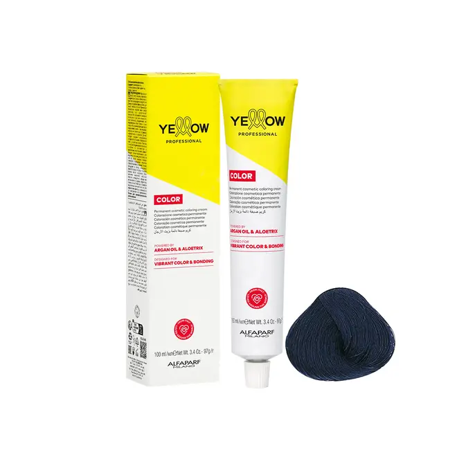 Coloração Permanente Yellow 1.11 Preto Azulado 60g