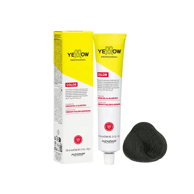 Coloração Permanente Yellow 5.1 Castanho Claro Cinza 60g