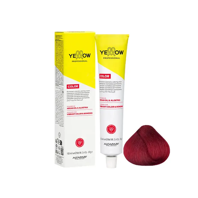Coloração Permanente Yellow 6.66 Louro Escuro Vermelho Intenso 60g