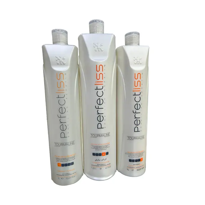 Kit Escova Progressiva Perfect Liss Tourmaline Shampoo Dilater 1L + Volume Treatment 1L + Balancer System 1L