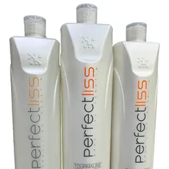 Kit Escova Progressiva Perfect Liss Tourmaline Shampoo Dilater 1L + Volume Treatment 1L + Balancer System 1L