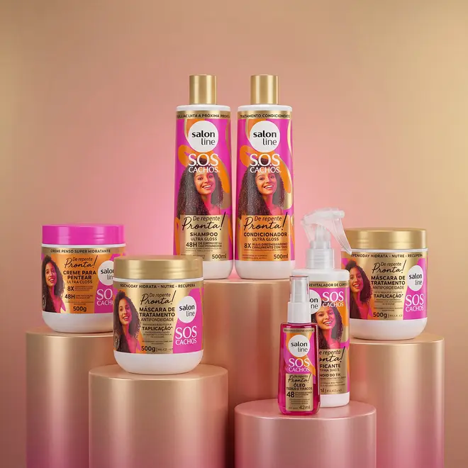 Creme de Pentear Salon Line S.O.S Cachos De Repente Pronta! Antiporosidade 300ML