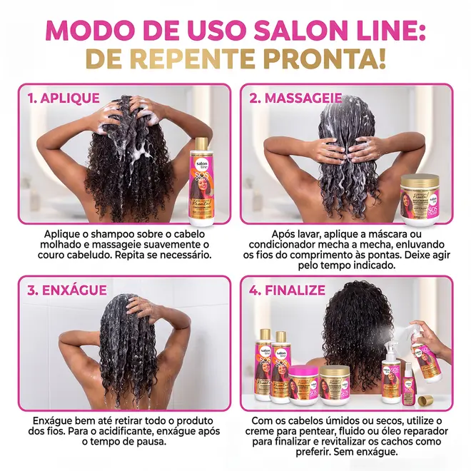 Shampoo Salon Line S.O.S Cachos De Repente Pronta! Ultra Gloss 500ML