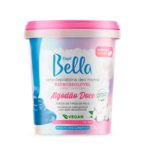 Cera Depilatória Depil Bella Hidrossolúvel Algodão 1,300g