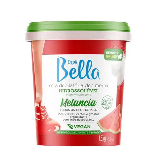 Cera Depilatória Depil Bella Hidrossolúvel Melancia 1,300g