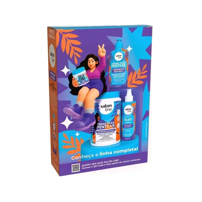 Shampoo e Creme Multifuncional Salon Line Definição Natural 300ml
