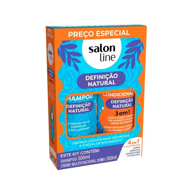 Shampoo e Creme Multifuncional Salon Line Definição Natural 300ml