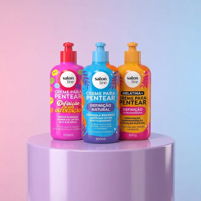 Creme Para Pentear Salon Line  Definição Natural 300ml