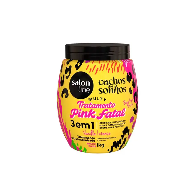 Creme de Tratamento Salon Line 3 e 1 Cachos dos Sonhos Multy Pink Fatal 1kg