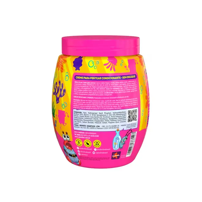 Creme para Pentea Salon Liner Bob Esponja SOS Cachos Kids 1kg