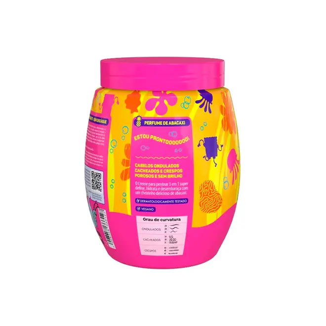 Creme para Pentea Salon Liner Bob Esponja SOS Cachos Kids 1kg