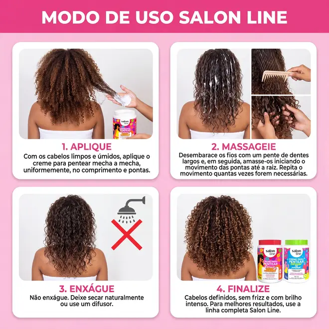 Creme para Pentear Salon Line Xô Porosidade Definição & Selagem Máxima 1kg