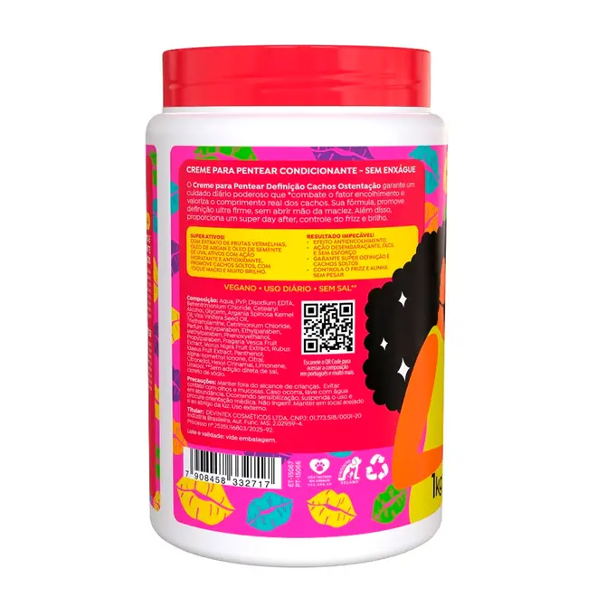 Creme para Pentear Salon Line Cachos Ostentação 1kg