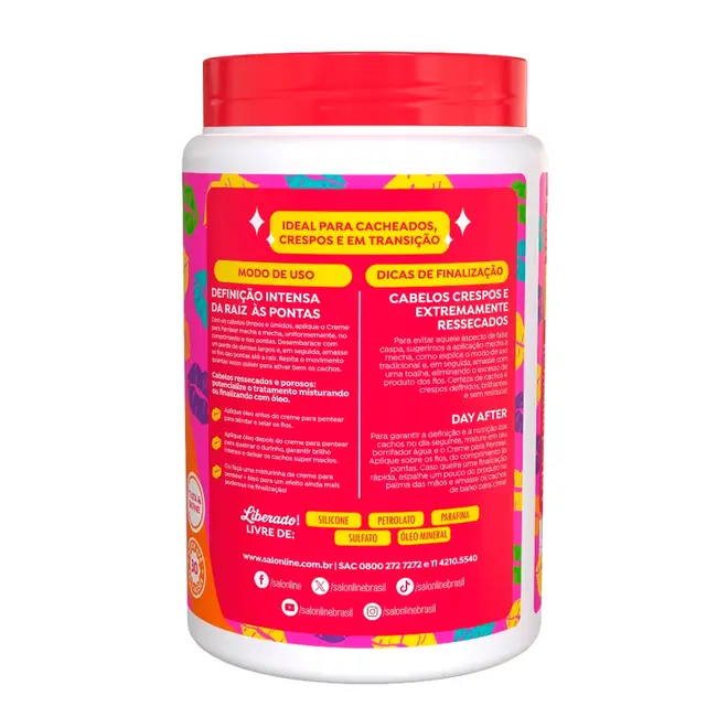 Creme para Pentear Salon Line Cachos Ostentação 1kg