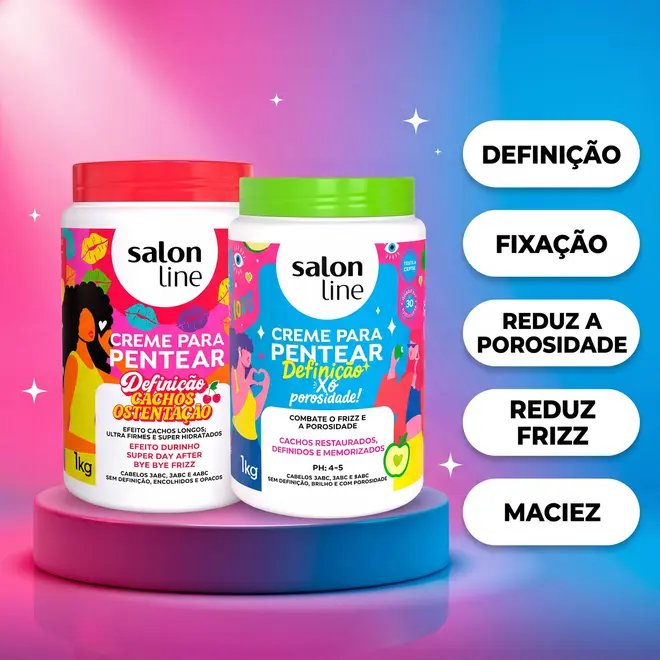 Creme para Pentear Salon Line Cachos Ostentação 1kg