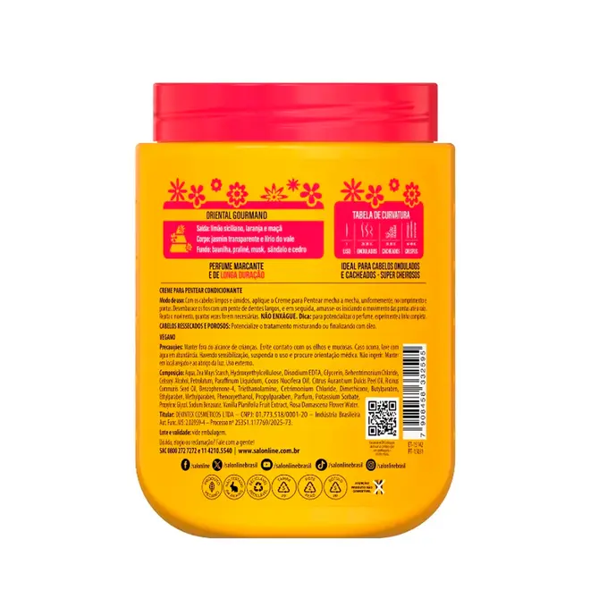 Creme para Pentear Salon Line Xêrosa Baunilha Doce 800g