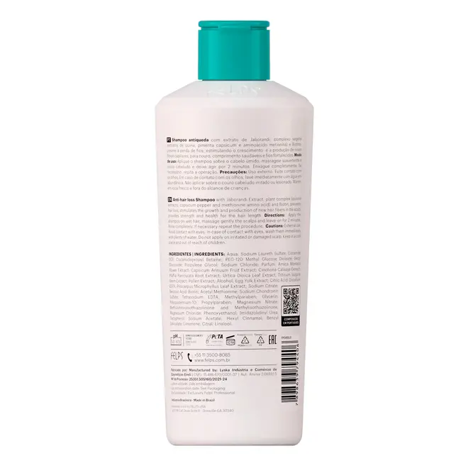 Shampoo Antiqueda Felps Professional Equilíbrio 250ml