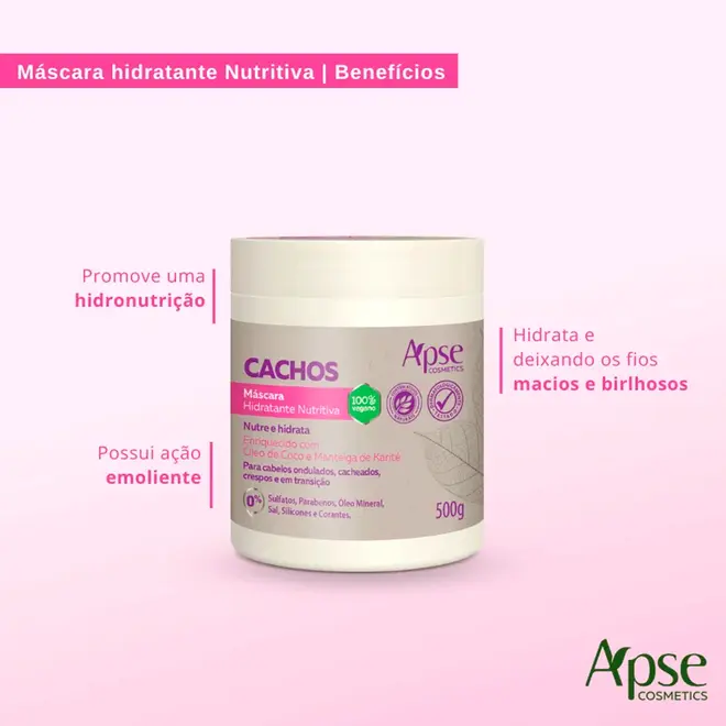 Máscara Cachos Hidratante Nutritiva Apice 500g