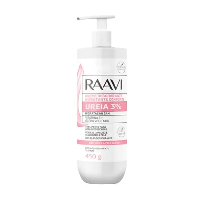 Creme Hidratante Corporal Raavi Ureia 3% 450g