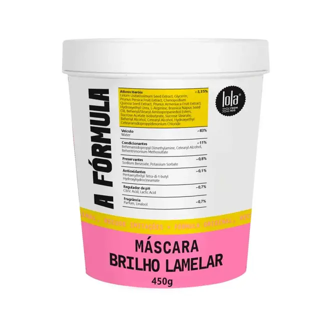 Máscara Lola A Fórmula Brilho Lamelar 450g