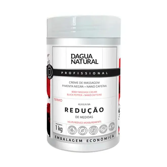 Creme de Massagem Corporal D'Agua Natural Pimenta Negra 1kg