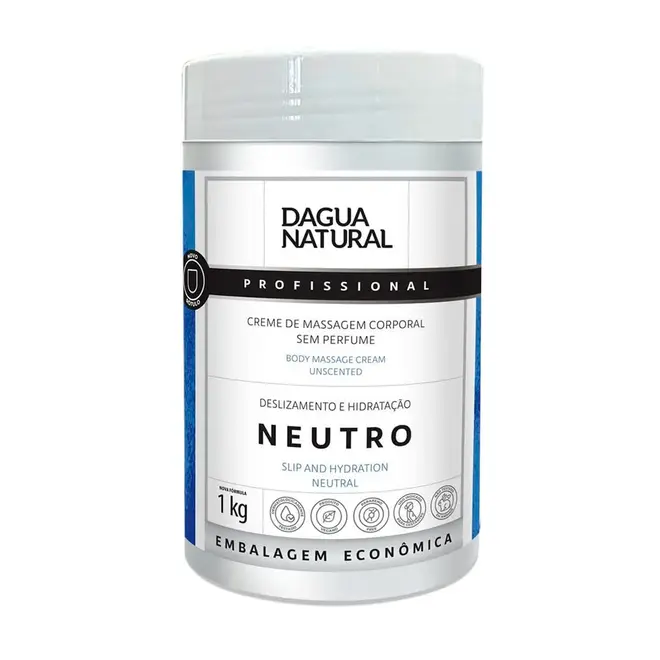 Creme de Massagem Corporal D'Agua Natural Neutro 1kg