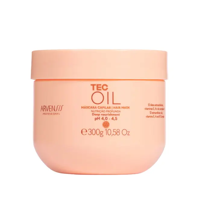 Máscara Capilar Arvensis Tec Oil Hidratação e Brilho 300g