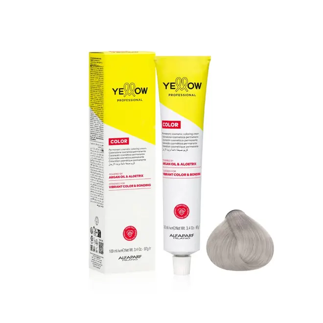 Coloração Permanente Yellow 10.1 Louro Extra Claro Cinza 60g