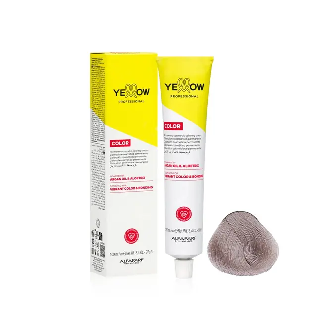 Coloração Permanente Yellow 10.21 Louro Extra Claro Irisé Cinza 60ml