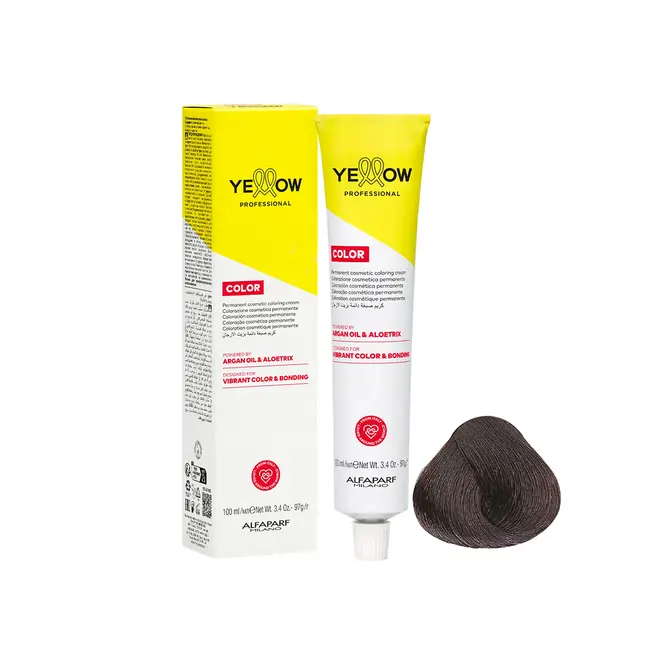Coloração Permanente Yellow 6.35 Louro Escuro Dourado Acaju 60g