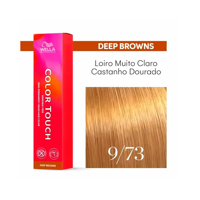 Tonalizante Wella Professionals Color Touch 9/73 Louro Muito Claro Marrom Dourado Deep Browns 60G