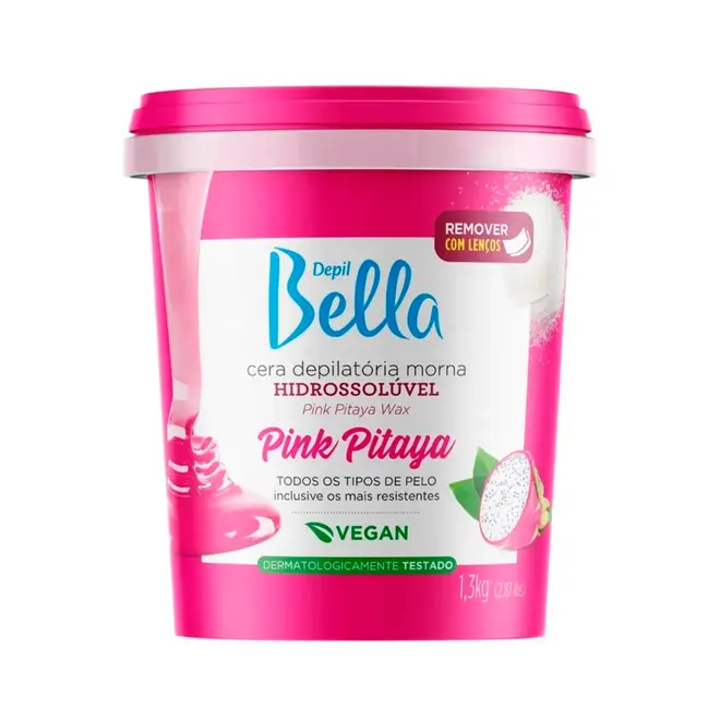Cera Depilatória Depil Bella Hidrossolúvel Pink Pitaya 1,300g