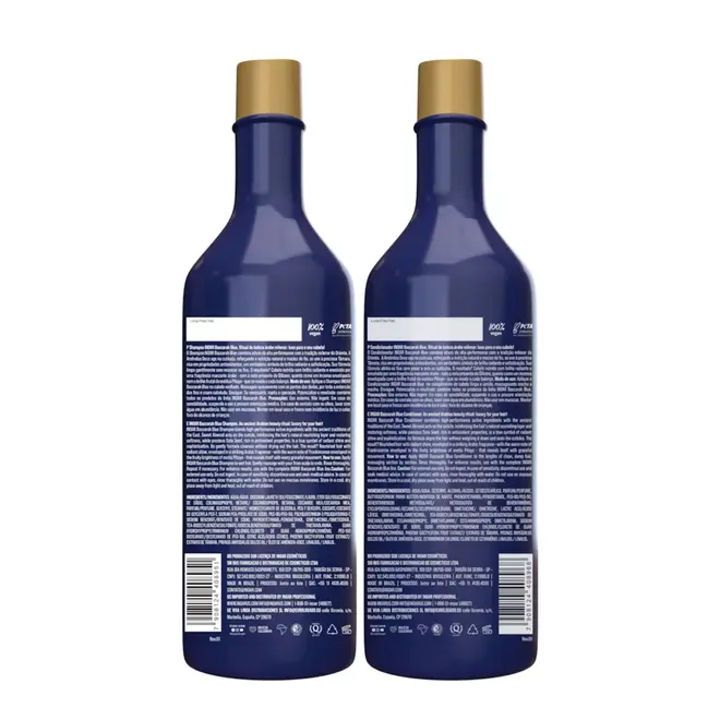 Shampoo e Condicionador Inoar Baccarah Blue 1lt+800lt