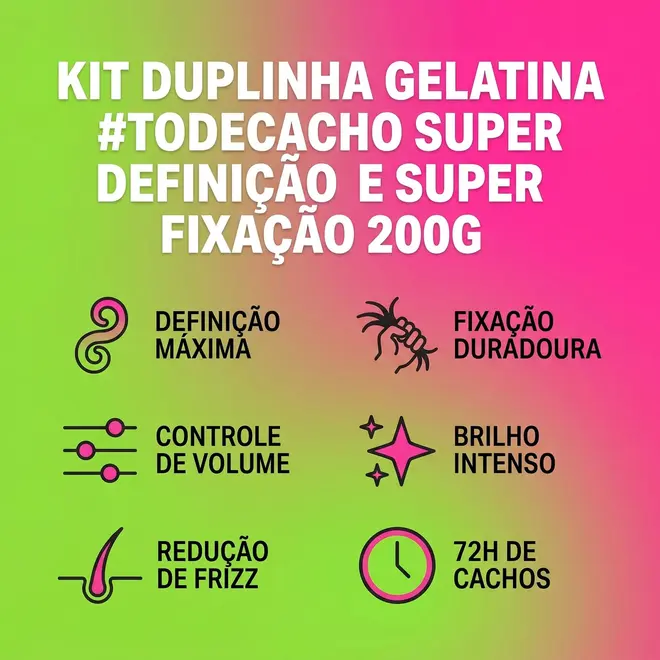 Gelatina Salon Line #todecacho Super Fixação 200g