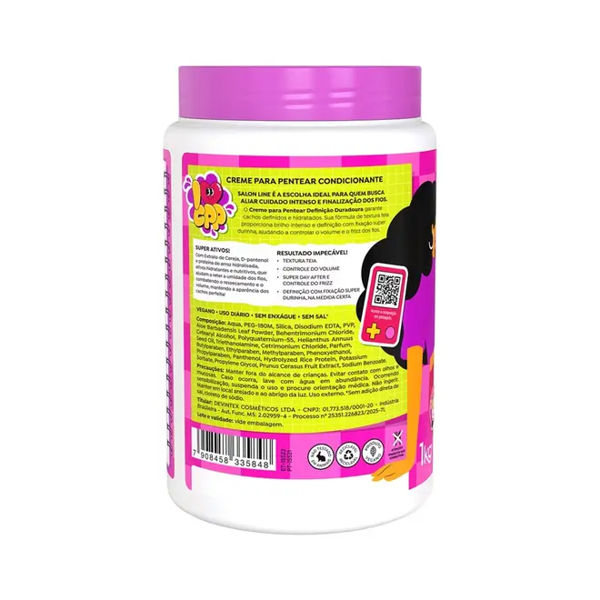 Creme Para Pentear Salon Linde Definição Duradoura Cachos à Prova 1kg