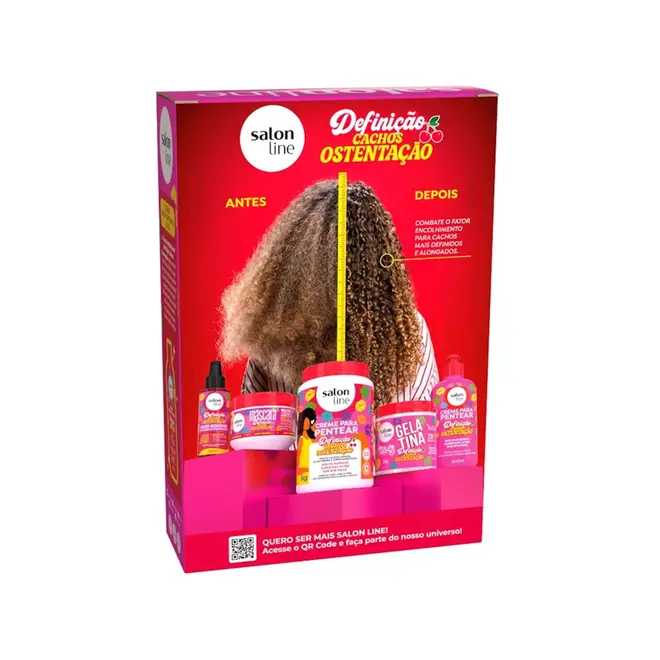 Shampoo e Creme Multifuncional Salon Line Cachos Ostentação 300ml
