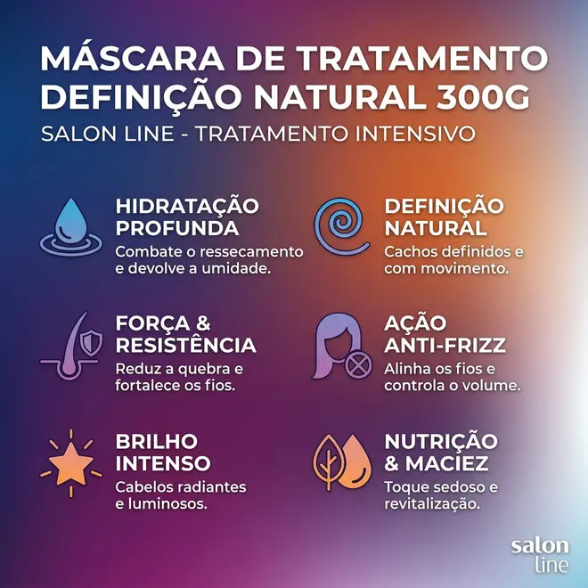 Máscara Capilar Salon Line Definição Natural 300g