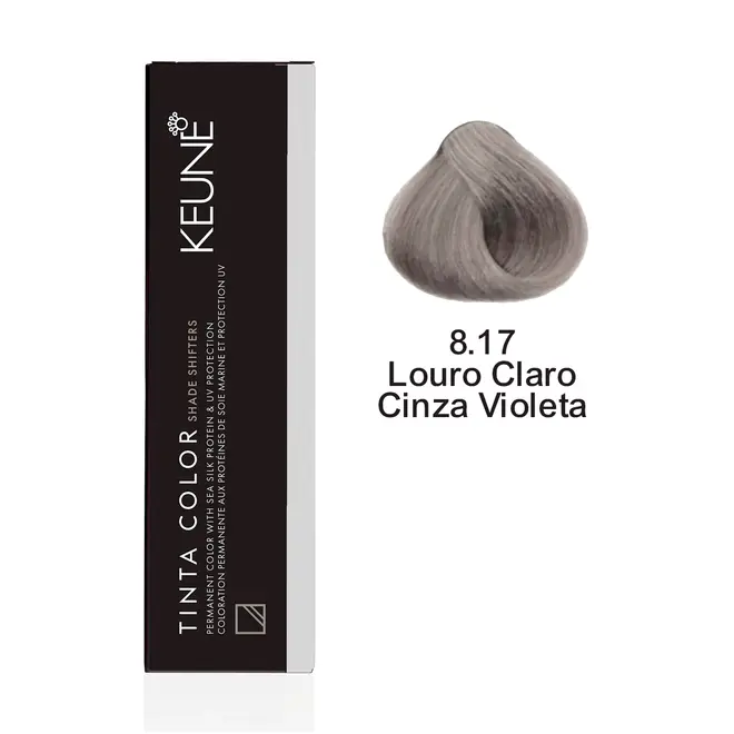 Coloração Keune 8.17 Louro Claro Cinza Violeta 60ML
