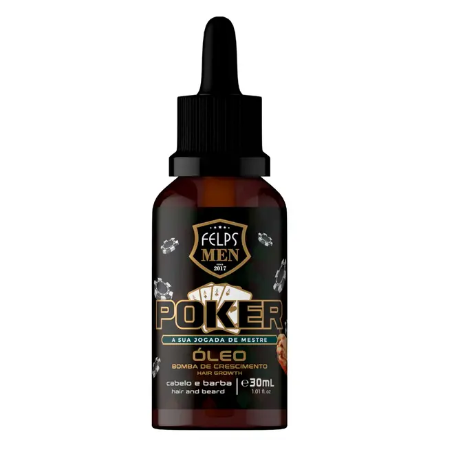 Óleo Capilar Cabelo e Barba Felps Professional Men Poker 30ml