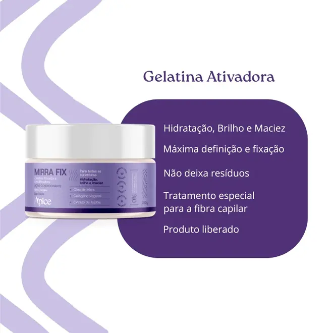 Gelatina Fixadora Apice Mirrafix 280g