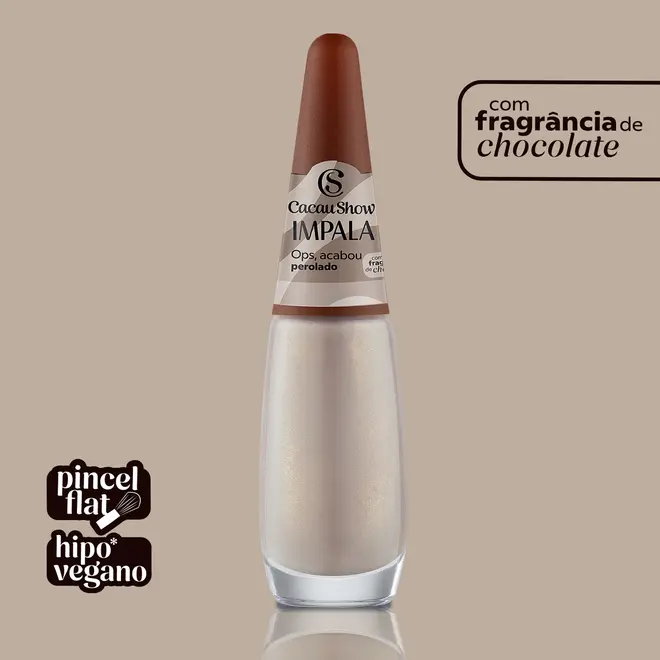 Esmalte Impala Perolado Cacau Show Ops, acabou 7,5ML