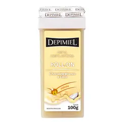 Cera Depilatória Roll-On Depimiel Chocolante Branco e Coco 100g